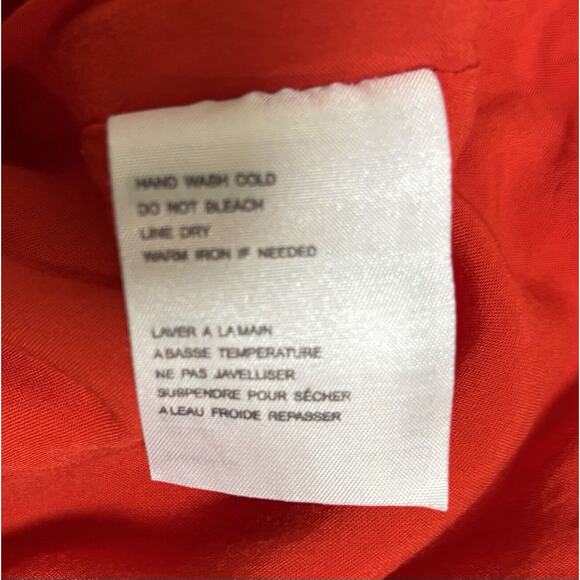 Elodie Sz M Red Maxi Skirt Button Front Lined Lagenlook Boho Cottage Teacher Art - Picture 7 of 9